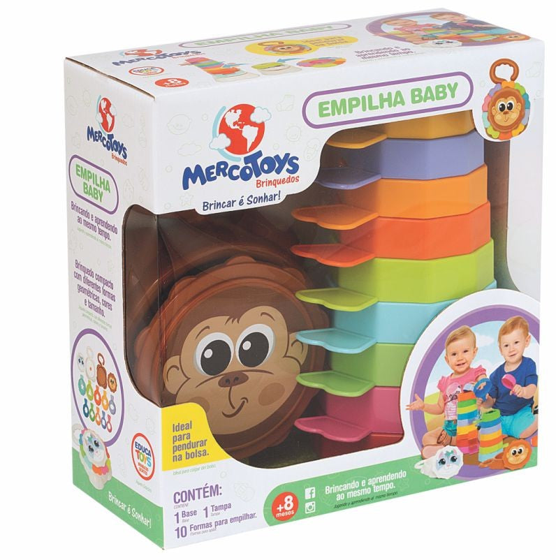 456-Empilha Baby Macaco -  Mercotoys