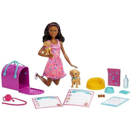 BARBIE FAMILY ADOTA UM CACHORRINHO - NEGRA - HKD87 - MATTEL