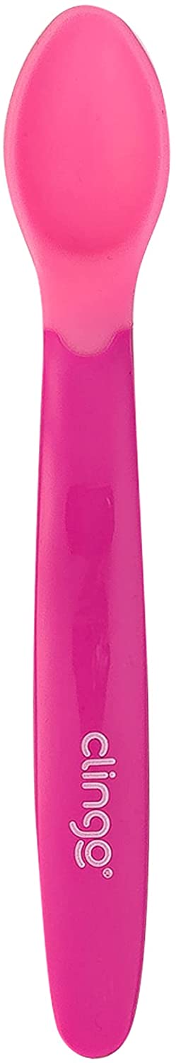 Colher Silicone Ergo Termo Color Rosa - C2332 - Clingo