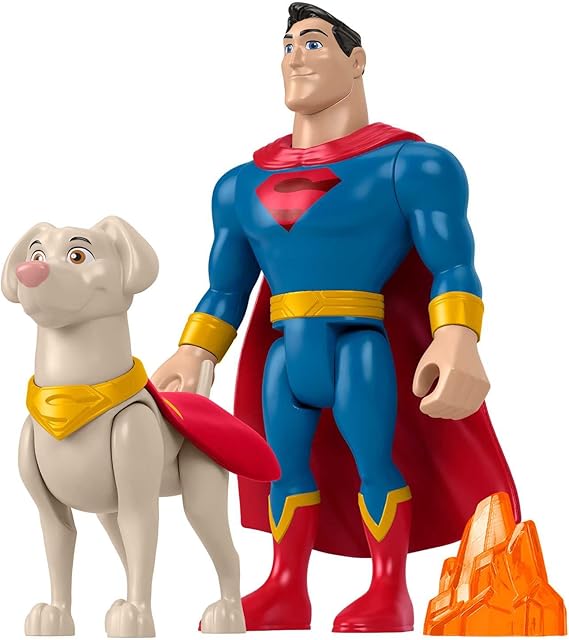 BONECO  PERS DC SUPERPETS  & SUPERMAN - HGL02 - MATTEL