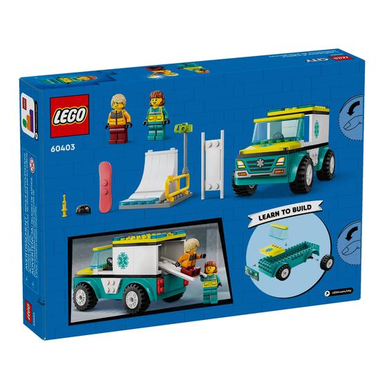 Ambulancia De Emergencia E Snowboarder - 60403 - Lego