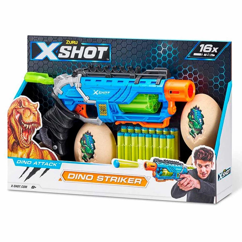 Lancador Xshot Dino Attack Dino Striker Blue - 5572 - Candide