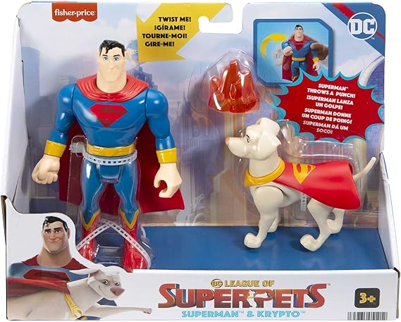 BONECO  PERS DC SUPERPETS  & SUPERMAN - HGL02 - MATTEL