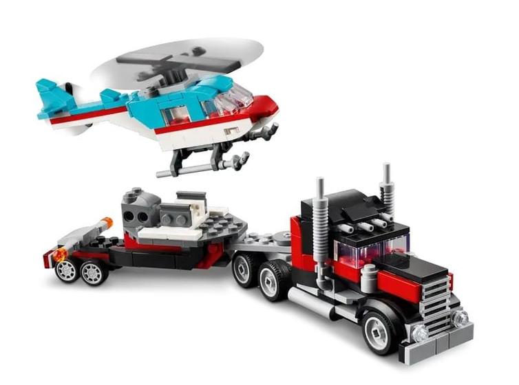 Caminhao Plataforma Com Helicoptero - 31146 - Lego