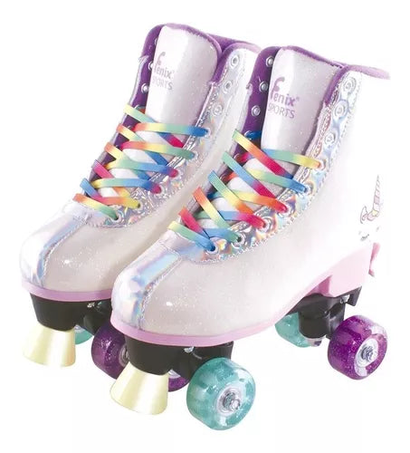 Patins 4 Rodas C/luz Aj. Unic - Rl-08(31-34) - Fenix