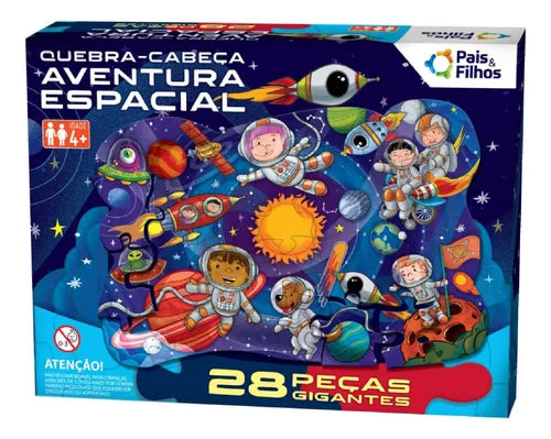 Q. Cabeca 28 Pcs Gigante - Aventura Espacial - 10796-1