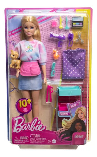 Barbie Family Conjunto Malibu Cabeleireira  Hnk95 - Mattel