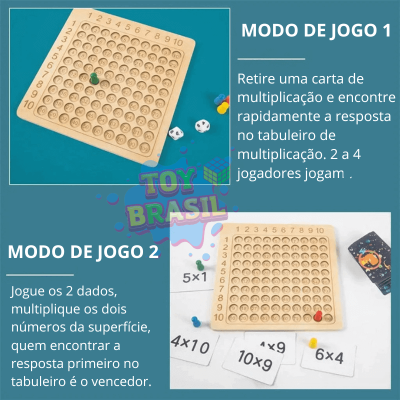 Matemática em Ação™  - Jogo de Tabuleiro de Multiplicação