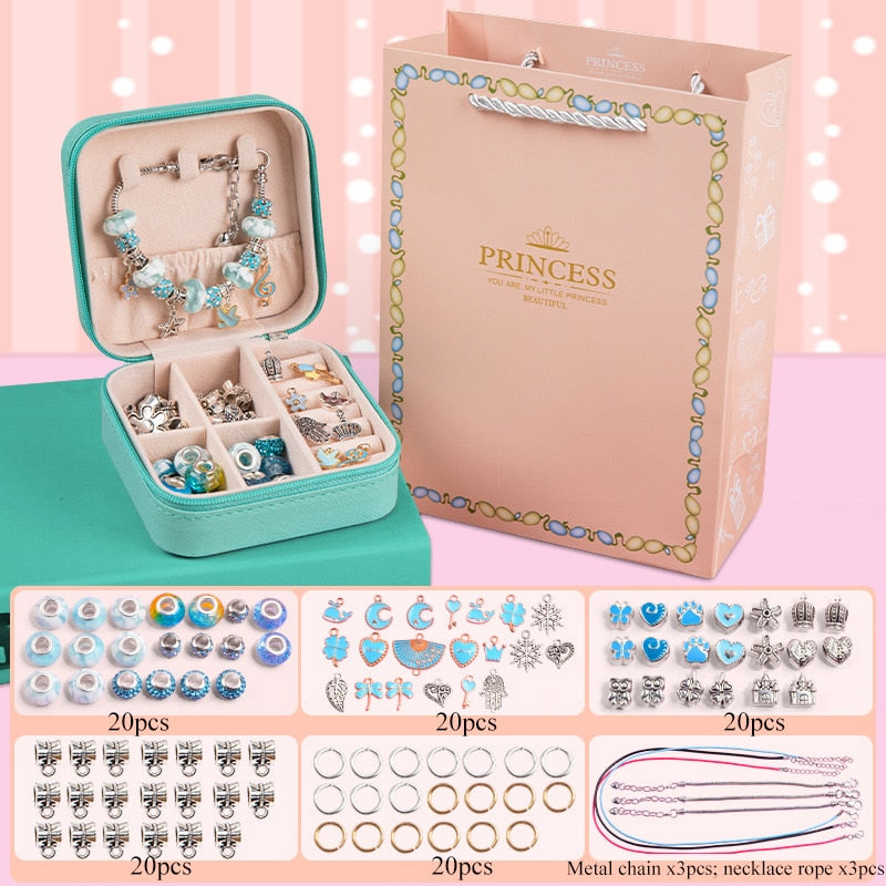 Kit Artesanal Infantil - Pulseiras + Porta Jóias de Brinde