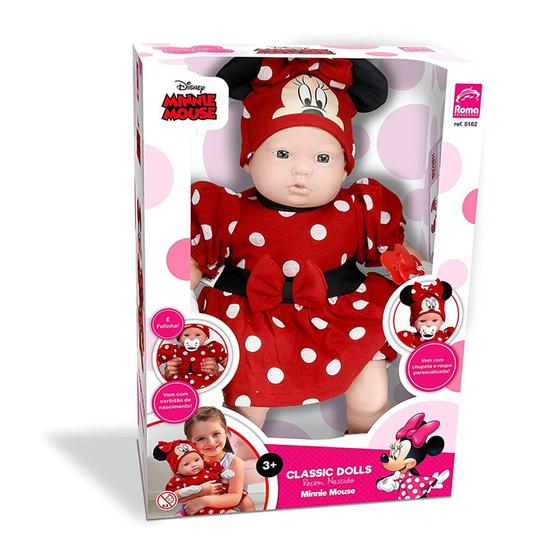 Roma - Minnie - Classic Dolls - Recem Nascido Brinq. Boneca Vinil