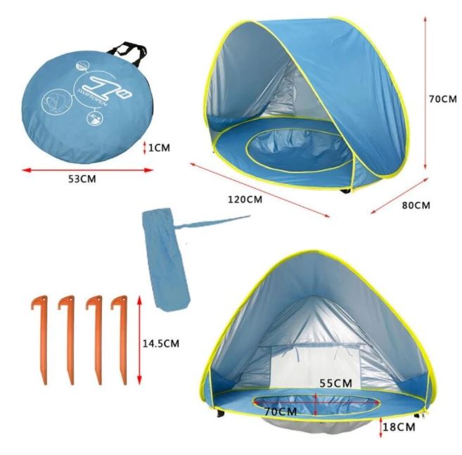 Tenda Baby & Kids Summer - Tenda de Verão - Proteção UV com Mini Piscina