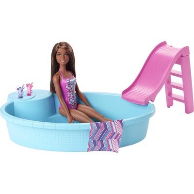 Barbie Estate Piscina Glam C/boneca - Morena Ghl92 - Mattel