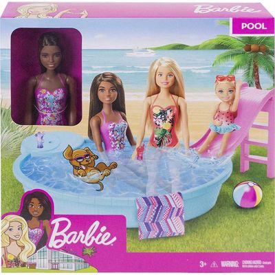 Barbie Estate Piscina Glam C/boneca - Morena Ghl92 - Mattel